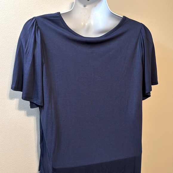 NINE WEST Flutter Sleeve Top. Size XL - Picture 5 of 13